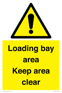 Loading bay area Keep area clear